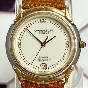 Vintage Favre-Leuba Geneve Swiss Made Diamond Accent Men's / Unisex Dress Watch